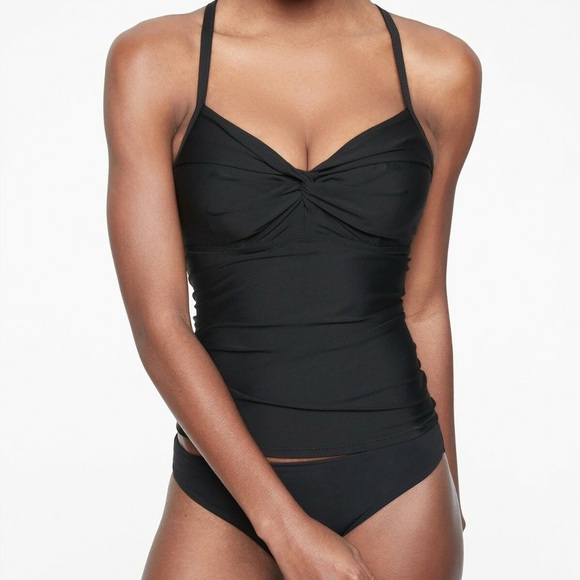 Athleta Other - Athleta Twist Up Tankini Top Black 38D